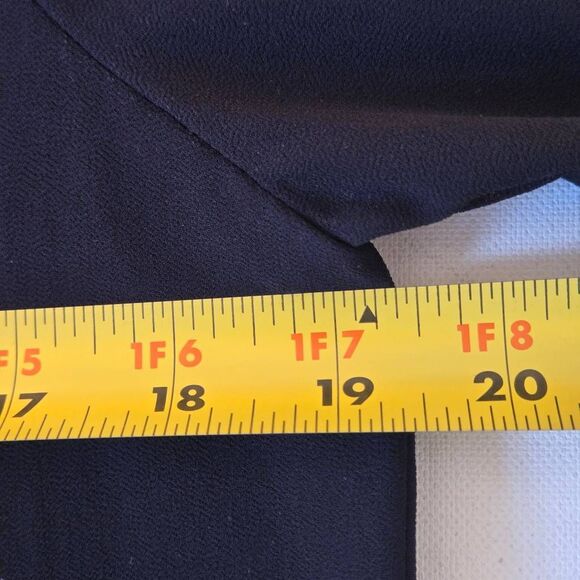 Monteau Womens Black Embroidered Long Sleeve Semi Sheer Blouse Size Medium - Picture 9 of 11